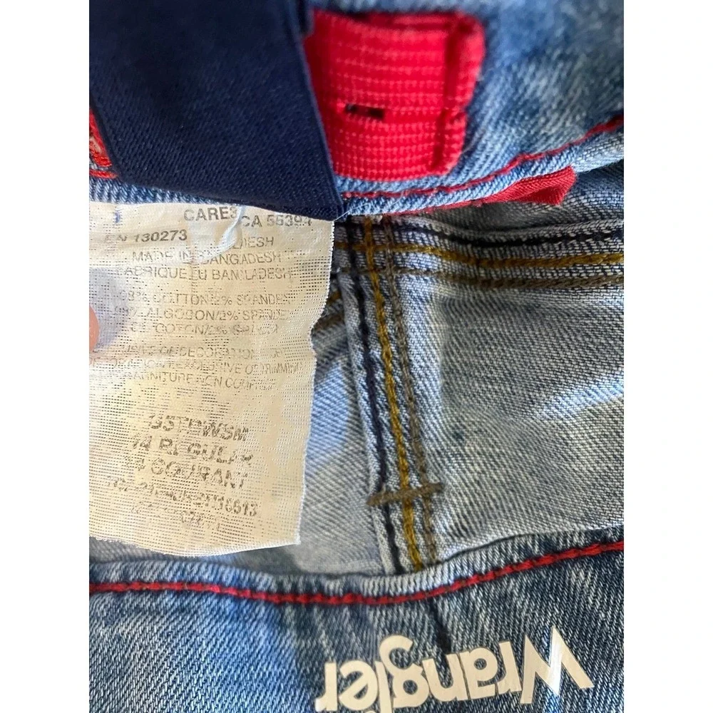 Wrangler Boys Size‎ 14 Light Wash Distressed Knees Adjustable Waist